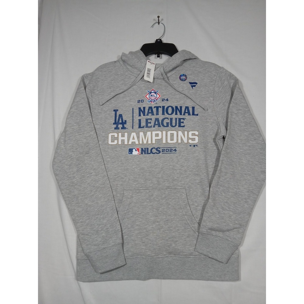 Men's 2024 Fanatics Los Angeles‎ Dodgers National League Champion Hoodie Gray